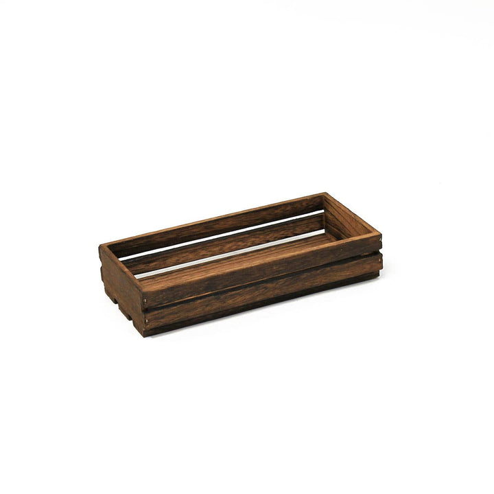Dark Wooden Crate - Display Riser - Wooden Hamper 25 x 12cm