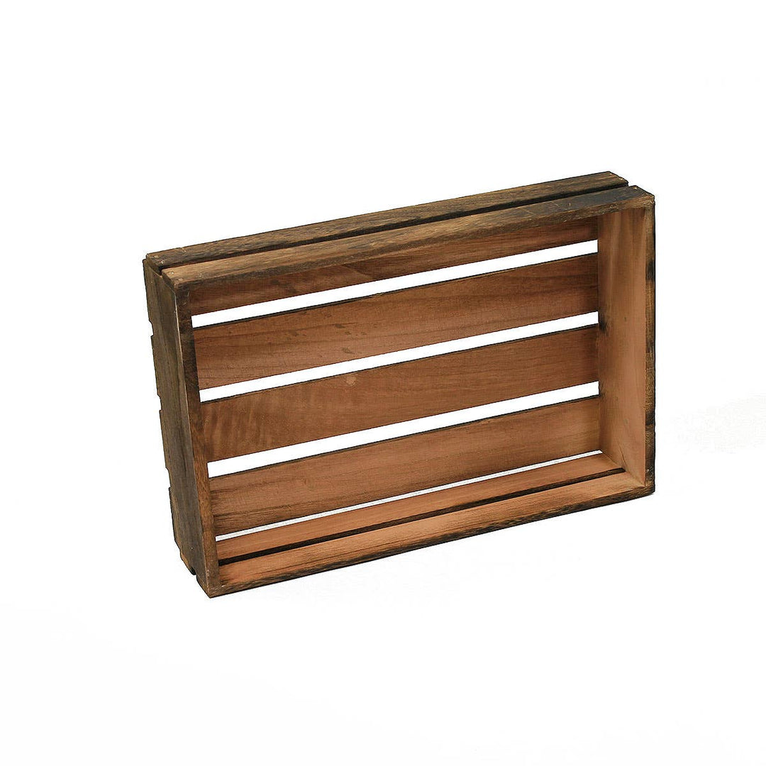 Dark Wooden Crate - Display Riser - Wooden Hamper 35 x 23cm